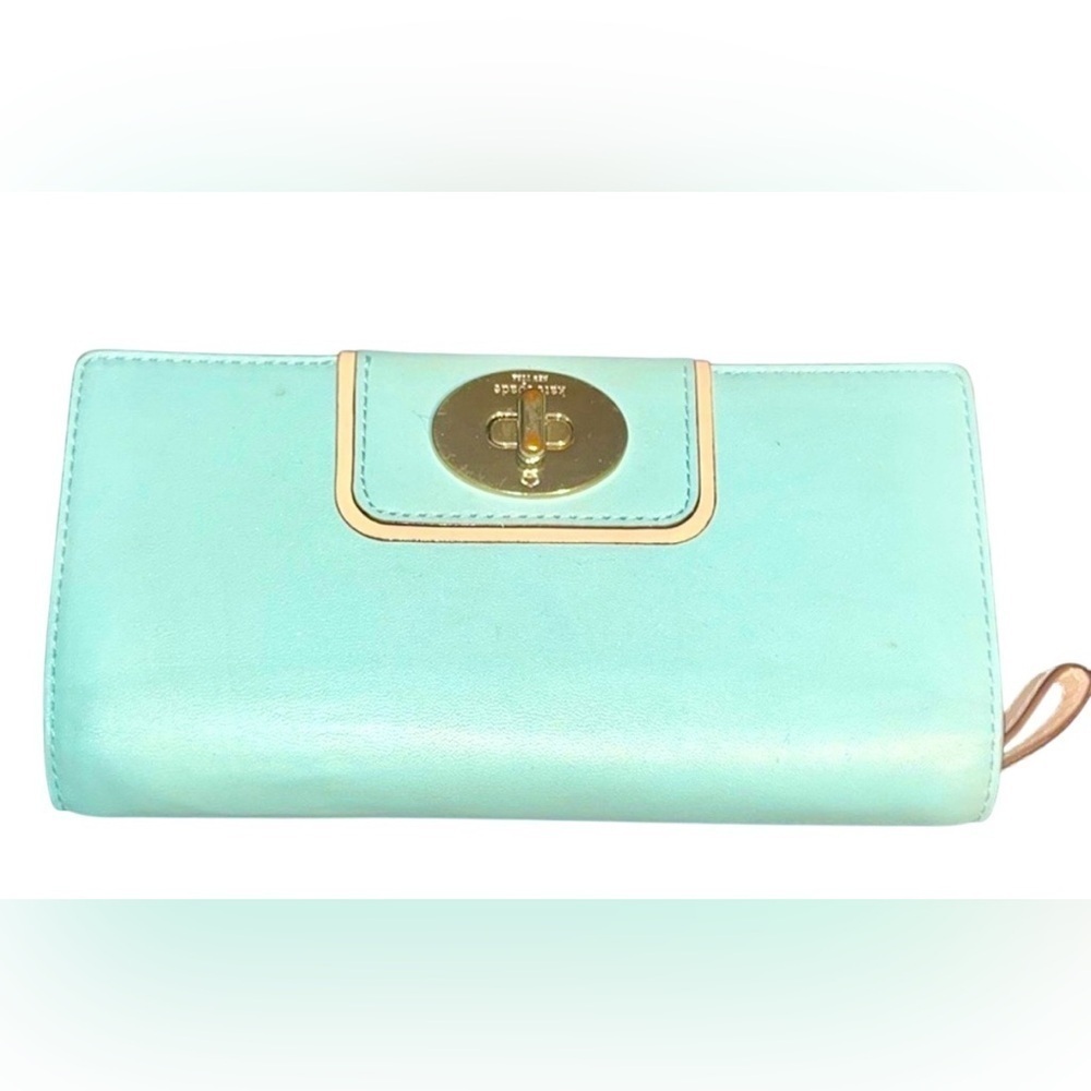 Kate ♠️ Spade Hampton Road Turn-Lock Wallet~Mara Aqua